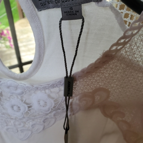 Joseph A White Scalloped Lace Sleeveless Sz. S Tank Top Tunic - Picture 6 of 11